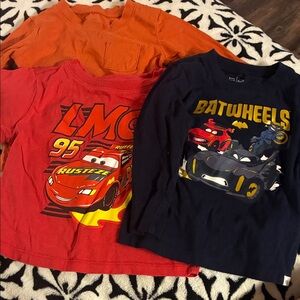 GAP Kids Orange & Red Graphic Disney cars Bundle